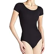 Capezio Short Sleeve Leotard - Large - Black