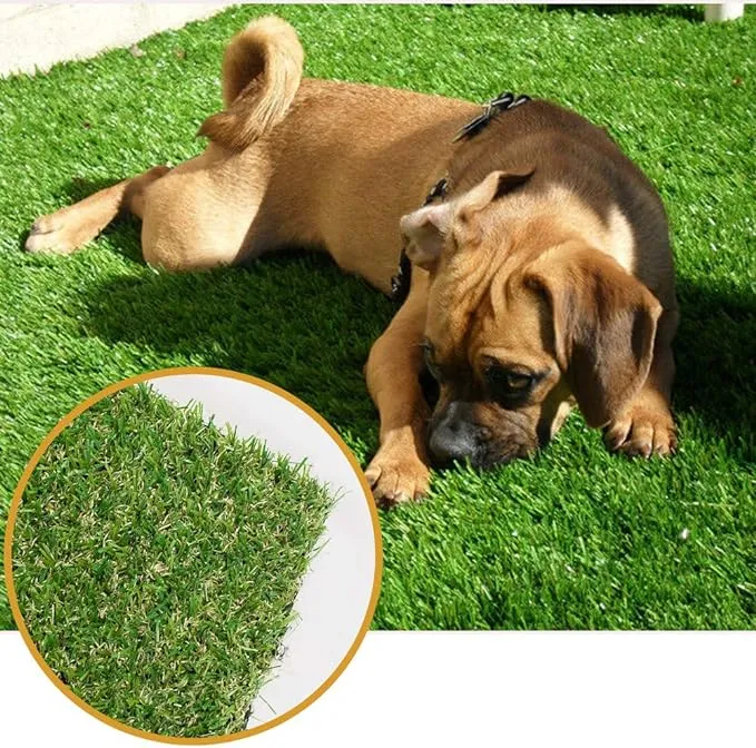 ALTRUISTIC Thick Realistic Artificial Grass Mat Customized Sizes, 6ft x 10ft Synthetic Fake Astro Turf Indoor Outdoor Garden Lawn Landscape, Faux Grass Rug with Drainage Holes