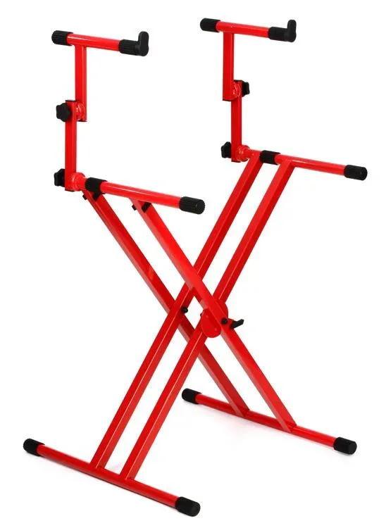 Gator GFW-KEY-5100XRED 2 Tier x Style Keyboard Stand, Red