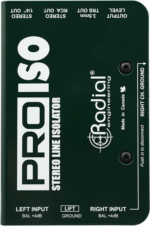 Radial Pro-Iso Stereo XLR Isolator and Converter