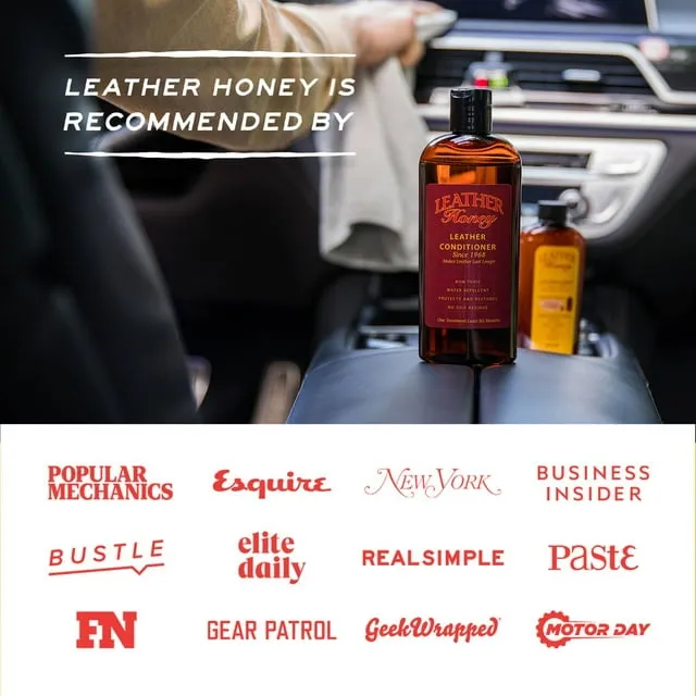 Leather Honey Leather Cleaner The Best Leather Cleaner for Vinyl and Leather Apparel, Furniture, Auto Interior, Shoes and Accessories. Concentrated Formula Makes 32 Ounces When Diluted!