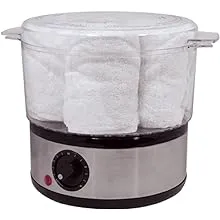 Compact Design Towel Steamer 110V - Easily Portable - Includes 6 Towels - Set