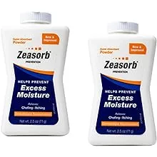 Zeasorb Prevention, Super Absorbent Excess Moisture Powder to Prevent Chafing & Itching, 2.5 Oz