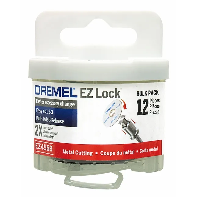 Dremel EZ456, 1 1/2-Inch (38.1 mm) Wheel Diameter, EZ - Lock™ Fiberglass Reinforced Cut-off Wheels, Rotary Tool Cutting Disc for metal cutting, 5 pieces, Medium , Red