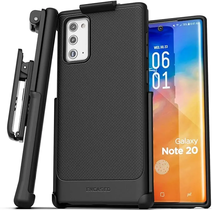 For Samsung Galaxy Note 20 Belt Clip Case Slim Cover w/ Holster Black