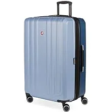 Swissgear 8028 24 Expandable Hardside Spinner Luggage - Light blue/navy