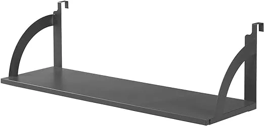 Global Industrial 36"W Hanging Shelf, Black, for 1-3/4" Partition/Cubicle Panels