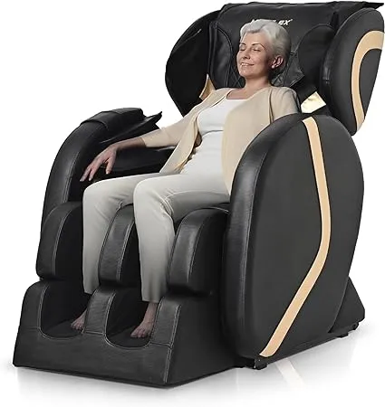 2023 Massage Chair Recliner with Zero Gravity with Full Body Air Pressure Easy to Use at Home and in The Office (Black)