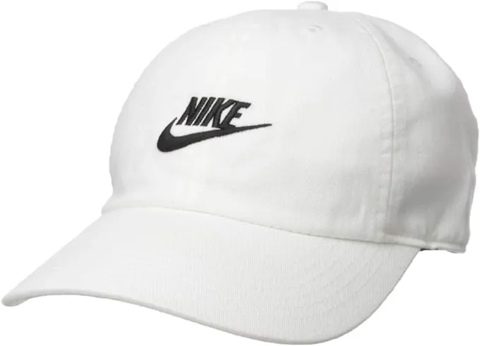 Nike Youth Heritage86 Futura Adjustable Hat, White/Black