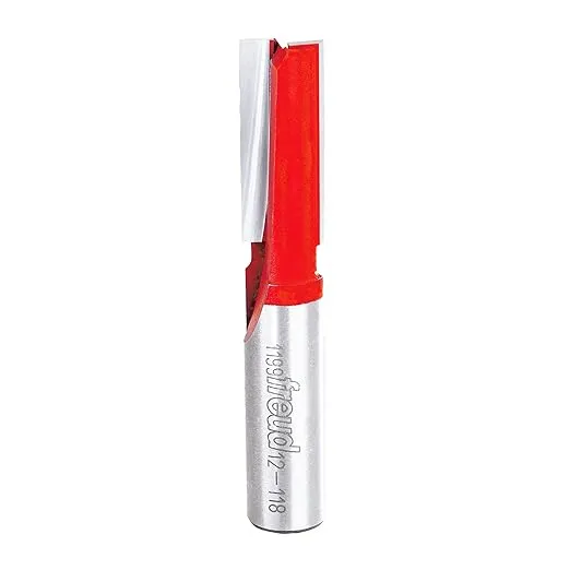 Freud 1/2" (Dia.) Double Flute Straight Bit with 1/2" Shank (12-118) , Red