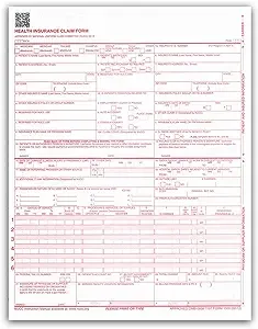 NextDayLabels - New CMS 1500 Claim Forms - HCFA (Version 02/12) 100 per Ream