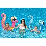 Poolmaster Swimming Pool Noodle Float, Seahorse, 2 Pack, 54 Long x 9 Diameter (Deflated), Pink & Blue