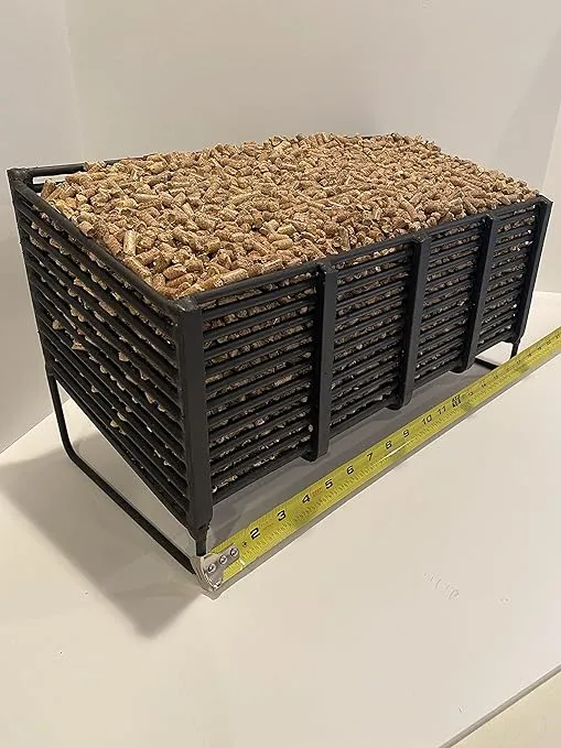 Large Pellet Basket, Heating Source Using Wood Pellets in Your Wood Stove or Fireplace