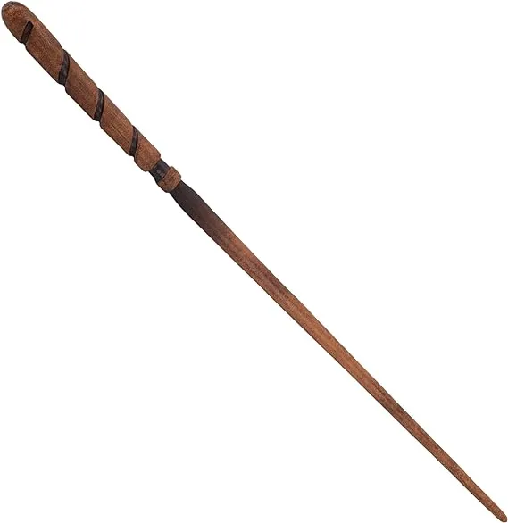 Ombre Brown Woodgrain Spiral 13.75 inch Resin Costume Magic Wand