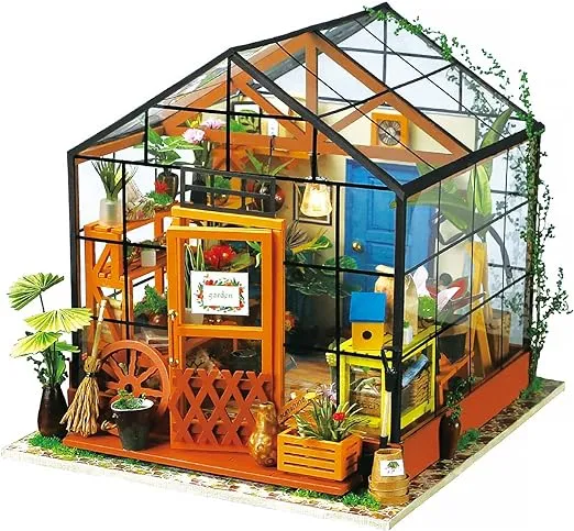 Robotime® Cathy's Flower House DIY Miniature Dollhouse Kit