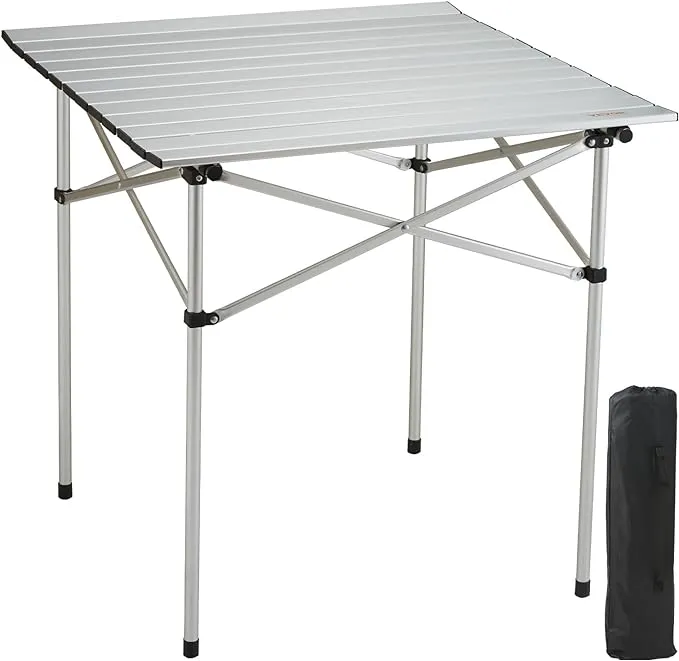 Folding Camping Table - Lightweight &amp; Portable Outdoor Side Table, Aluminum Fold