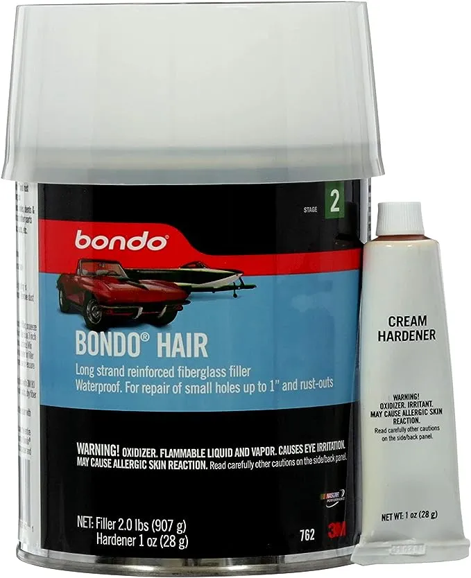 Bondo Bondo-Hair Long Strand Fiberglass Reinforced Filler, 00762, 1 Quart