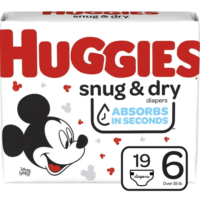 Huggies Snug & Dry Baby Diapers, Size 3 (16-28 lbs), 168 Ct