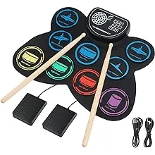 Electronic Drum Set, Marrilley 9 Drum Practice Pad with 9 pad Stereo Speaker