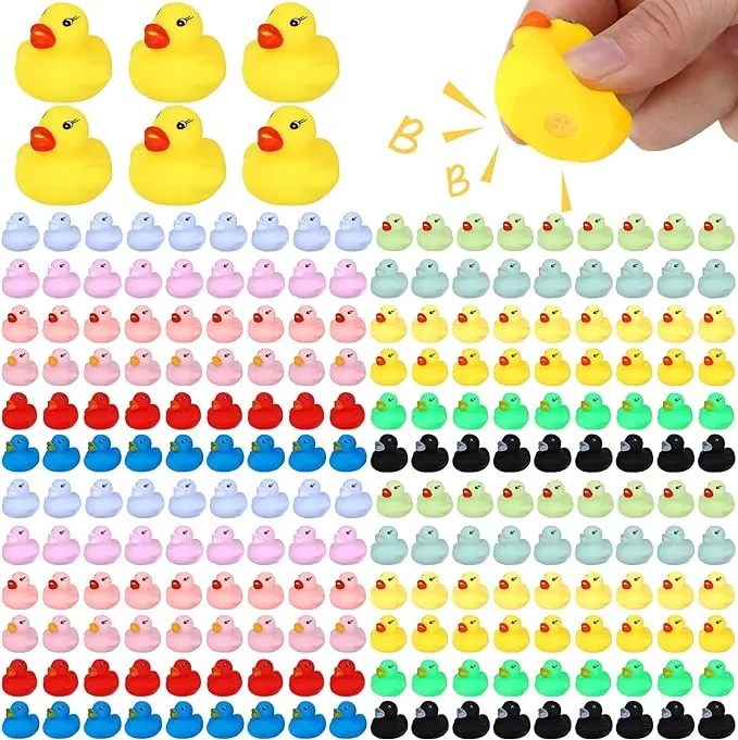 600 Pieces Rubber Duck in Bulk Bath Toys Set Bulk Mini Colorful Ducks Baby Shower Toy Birthday Party Decorations Favors Gift Classroom Summer Beach Pool Activity Carnival Game (600 Pieces)