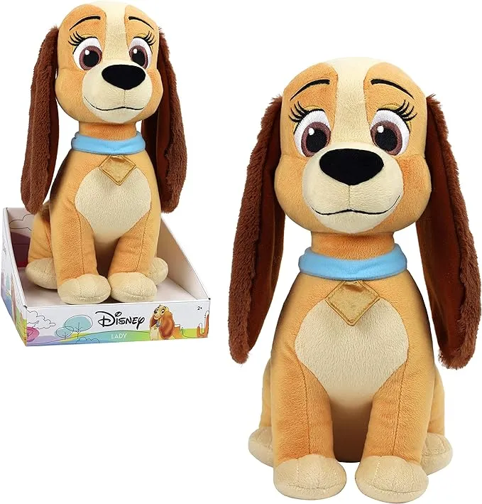 Disney Classics Friends Large 11.6-inch Plush Lady, Officially Licensed Kids Toys for Ages 2 Up, Gifts and Presents