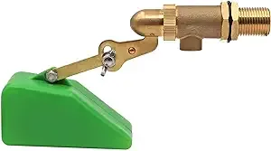 1/2 Inch Brass Valve with Plastic Float Water Float Valve with Adjustable Arm Automatic Fill Float Ball Valve for Water Tank Fountains Livestock Waterer