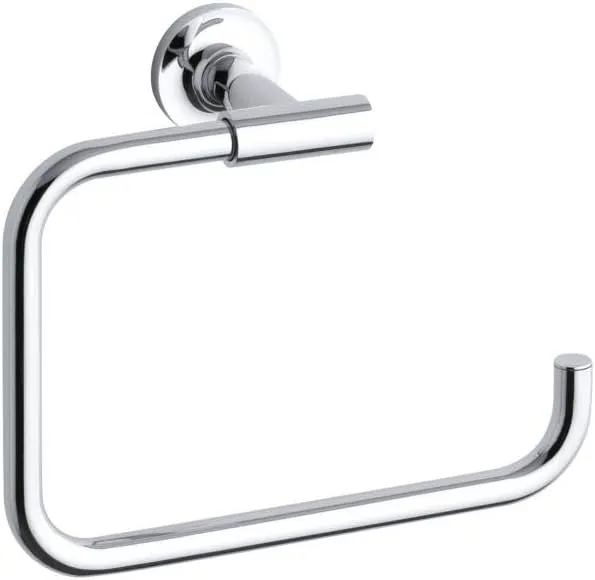 Kohler K-14441 Purist 8-7/8" Wall Mounted Towel Ring Polished Nickel Bathroom Hardware Towel Ring Towel Rings