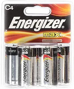 Energizer Max C Cell Alkaline Battery, 16 Batteries (4 x 4 Count Packs)