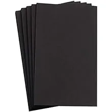 Hamilco Black Linen Textured Cardstock Thick Paper - 11 x 17" Heavy Weight 80 lb Cover Card Stock - 25 Pack