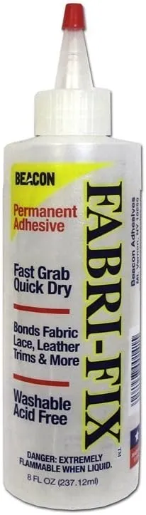 BEACON Fabri-Fix Bonding Solution - Fast Grab &amp; Quick Dry 8-Ounce (1-Pack) 