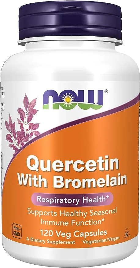 NOW Supplements, Quercetin with Bromelain, Balanced Immune System*, 60 Veg Capsules