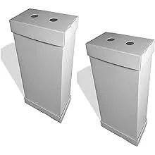 Industrial Strength All Weather 50 Gallon Recycling Box 2 Pack. Corrugated Collapsible Boxes to Collect Recyclable Containers While Camping, Tailgating, Hosting BBQs, Cookouts or Outdoor Parties