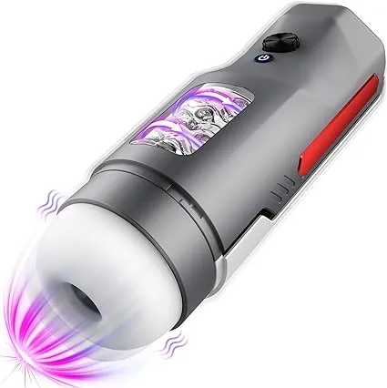 Automatic Male Masturbator Sex Toys for Men, Powerful 5 Thrusting & Rotating Electric Pocket Pussy with 3D Realistic Textured, Adjustable Speed Visible Blowjob Adult Toy Mens Penis Stroker