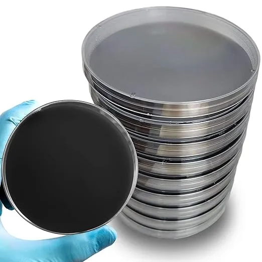 Pre-Poured Black Malt Extract Agar Plates – Includes Both Black Dye & Charcoal for Enhanced Culture Visualization - Excellent Growth Medium - Great for Mushrooms & Science Projects