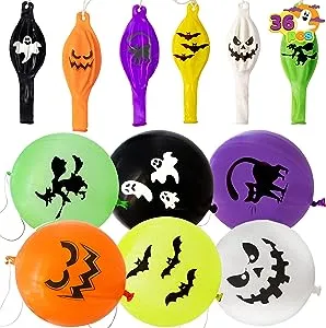 Syncfun 36 Pieces Halloween Punch Balloons for Halloween Punching Balloon Party