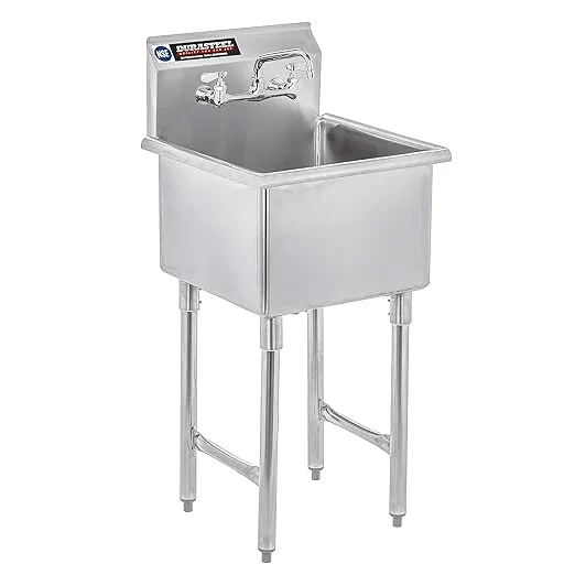 DuraSteel Stainless Steel Prep & Utility Sink - 1 Compartment Commercial Kitchen Sink