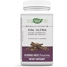 Nature's Way Premium Extract DGL Ultra 75 mg per serving 90 Chewables German Chocolate Flavor