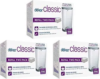 Diaper Dekor Classic Diaper Pail Liner Refills, 4 Pack