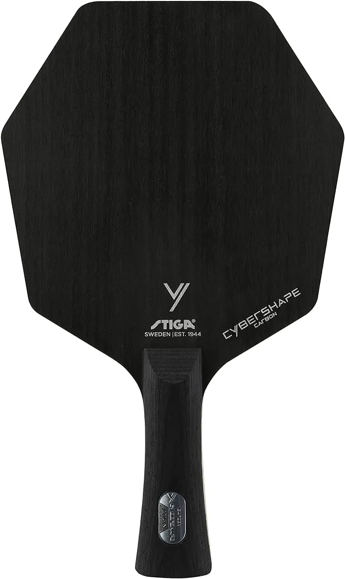 Stiga Cybershape Carbon Table Tennis Blade | Ping Pong Paddle - Unique Design for Larger Hitting Area & Increased Control - Competition Approved