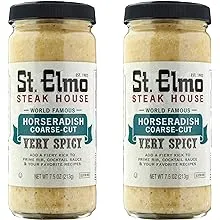 St. Elmo Steak House Coarse Cut Horseradish, Great with Steaks and Other Meats ...