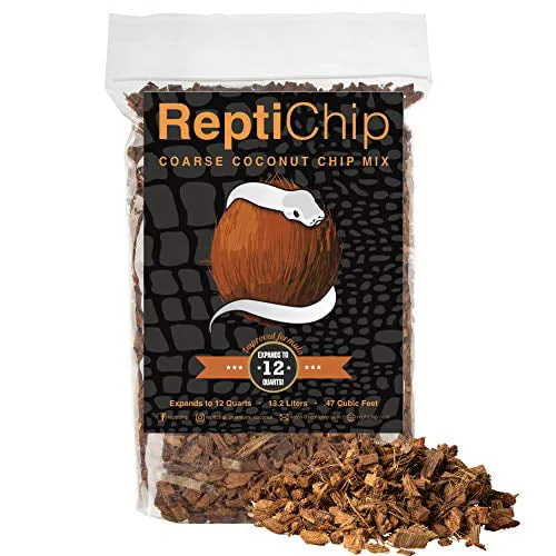 Reptichip Reptile Bedding Loose Coconut Chip Coco Husk Substrate Mulch for Snake Habitat