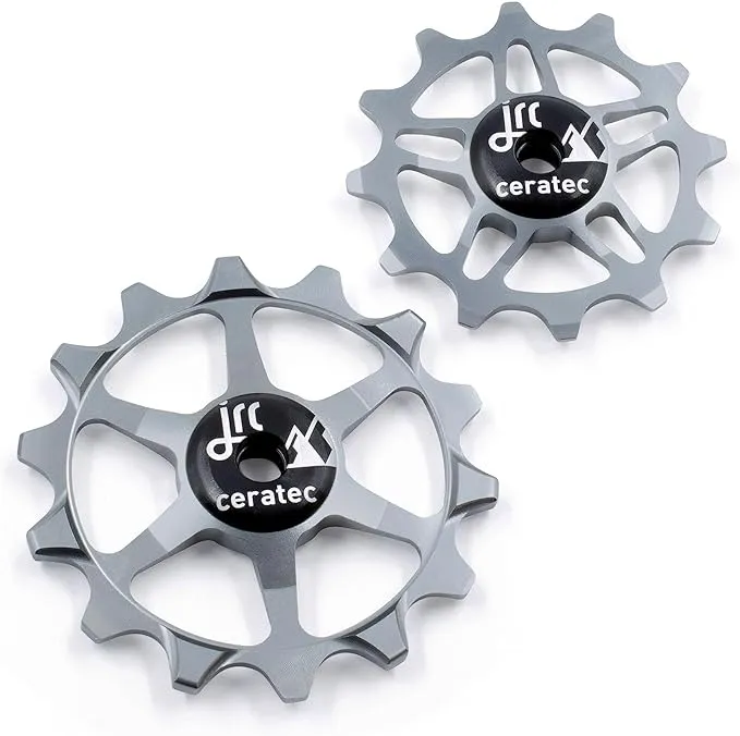 JRC Components Ceramic Derailleur Pulley Wheel | Pair of 14&12T Jockey Wheels Hybrid Ceramic Bearing - Road Bike Rear Derailleur Pulley Wheels | Hybr