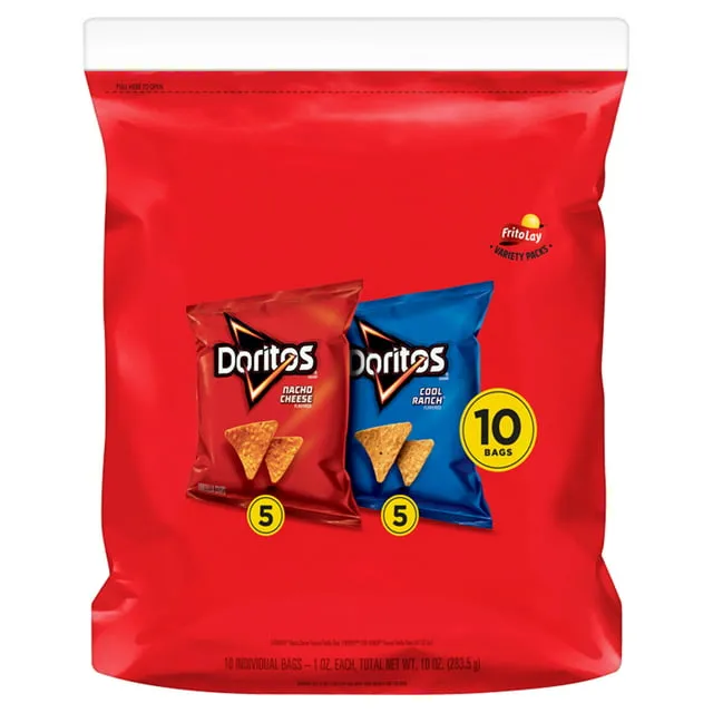 Doritos Mix (Nacho Cheese and Cool Ranch),1 Ounce (Pack of 10)