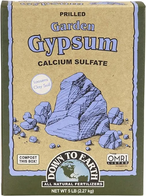 Down to Earth Organic Garden Gypsum Calcium Sulfate, 5 lb