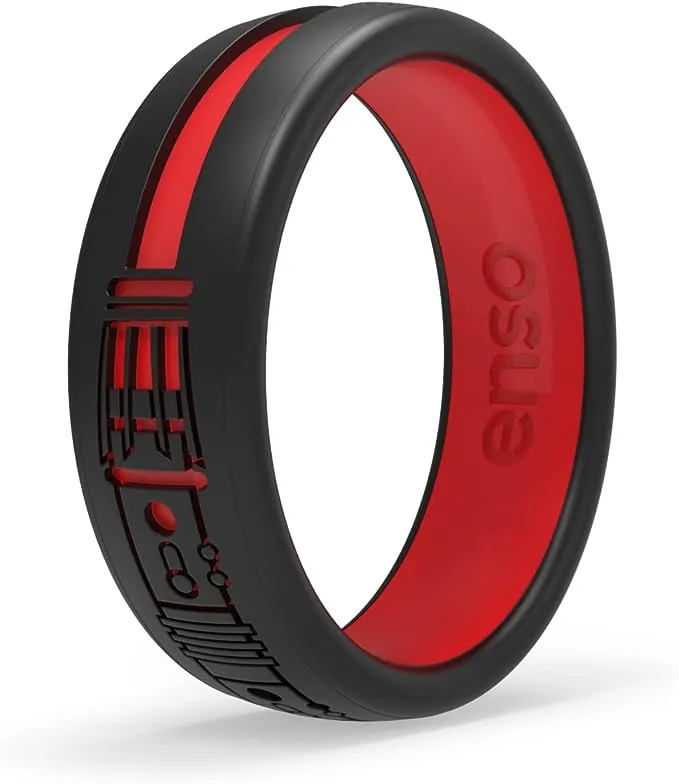 Enso Rings Star Wars Lightsaber Collection - Dualtone Silicone Ring - Etched Design - Comfortable, Breathable, and Safe