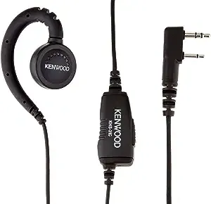 Kenwood KHS-31C C-Ring In-Line Push-to-Talk Headset, Black