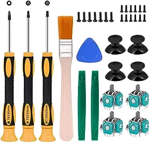 Xbox One Controller Joystick Replacement,RGEEK 4PCS Xbox one Joysticks Replacement Parts with T6 T8 T10 Repair Screwdriver Kit for Xbox One Controller