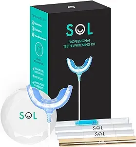 Sol Professional Teeth Whitening Kit with LED Light, Non-Sensitive & Fast Tooth ...