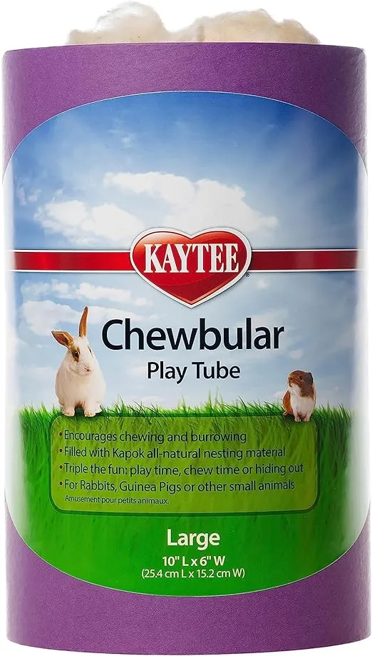 Kaytee Chewbular Play Tube for Pet Guinea Pigs, Rats and Chinchillas, Medium