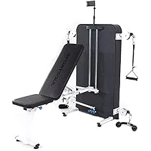 Home Gym, 25 Exercise Modes Multifunctional Workout Station with 80LBS Spring Resistance, Foldable Space-Saving Full Body Home Gym Equipment, Home Gym Workout Fitness Equipment for Beginners